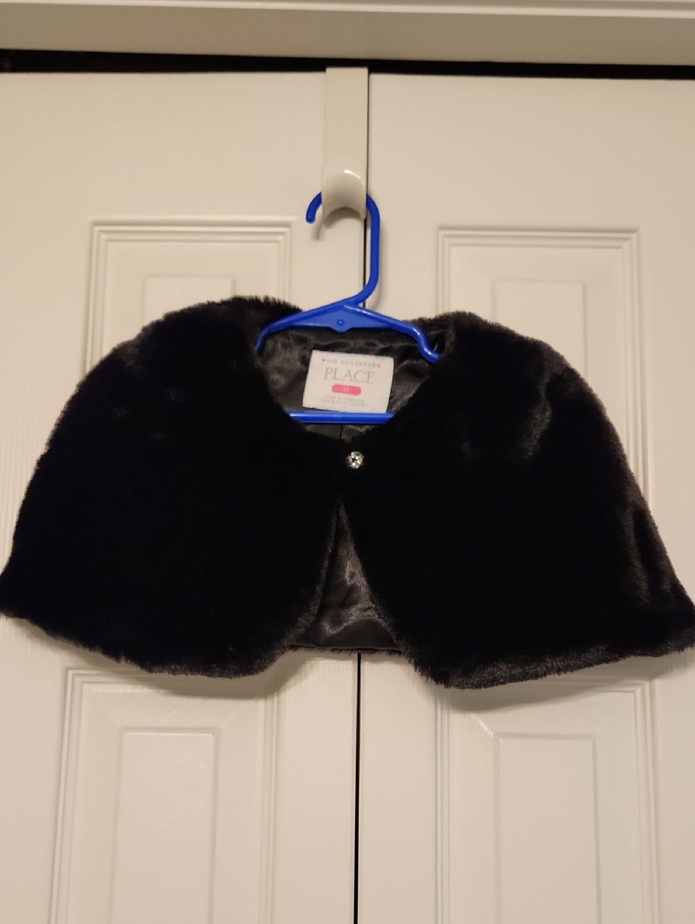 The Children's Place Black Faux Fur Shawl Capelet Size 5T